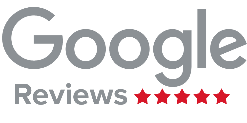 google review logo with 5 red stars